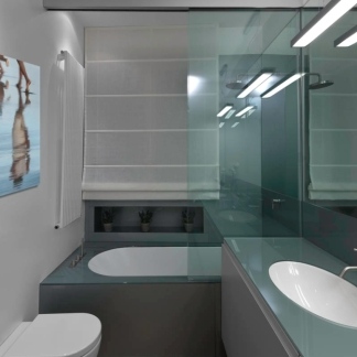 doccia in Lacobel grigio